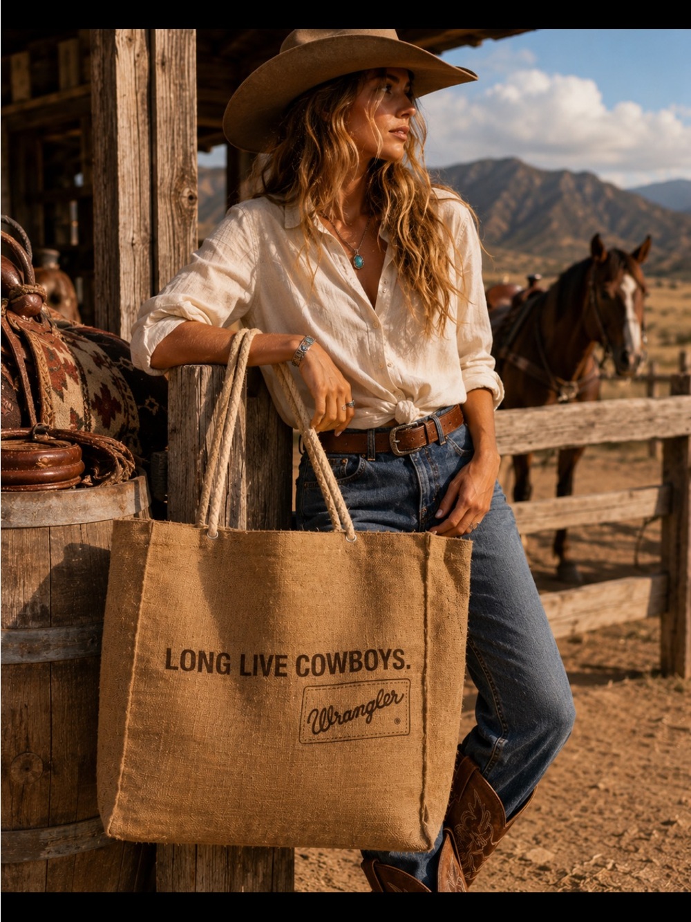 WRANGLER, the jute tote bag!